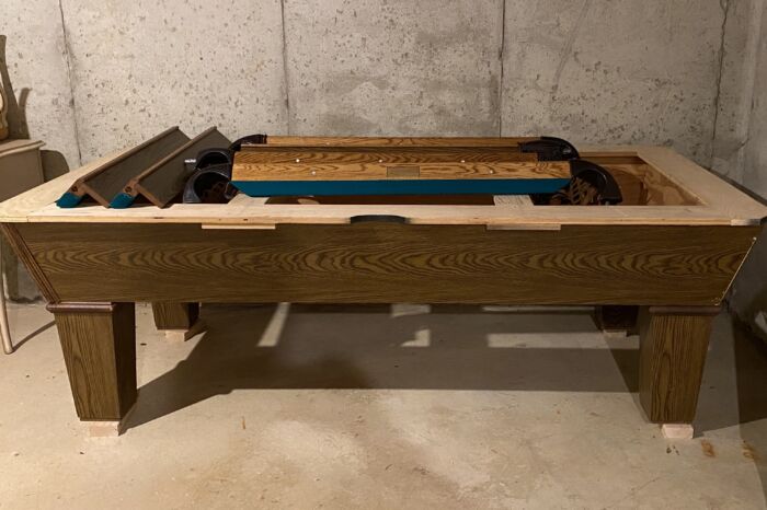 8' Gently Used Olhausen Drake Pool Table - Image 2